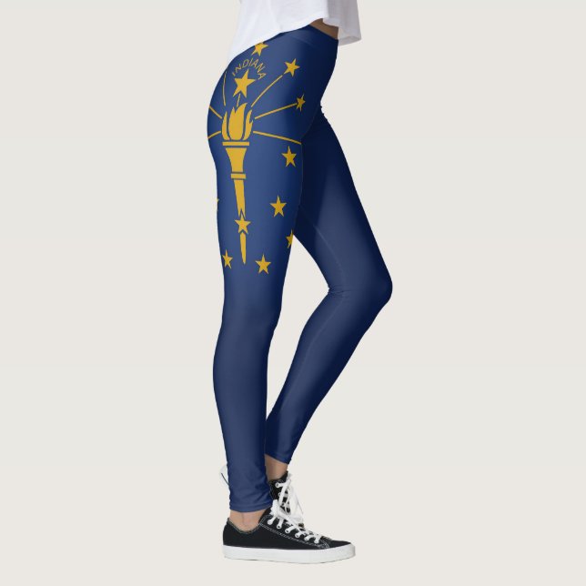 Cool State Of Indiana Flag Fashion Leggings (Right)