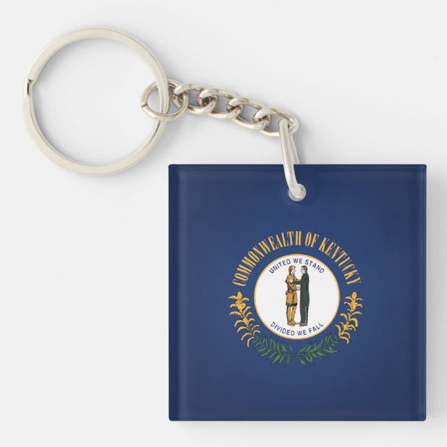 Cool State Of Kentucky Flag Key Ring (Front)