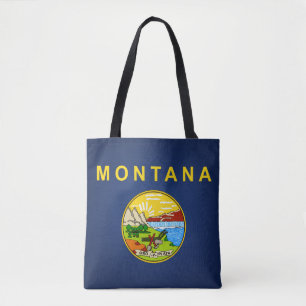 Cool State Of Montana Flag Fashion Tote Bag