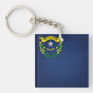 Cool State Of Nevada Flag Key Ring