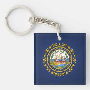 Cool State Of New Hampshire Flag Key Ring