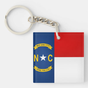 Cool State Of North Carolina Flag Key Ring