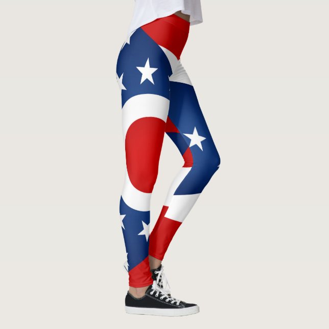 Cool State Of Ohio Flag Fashion Leggings (Right)