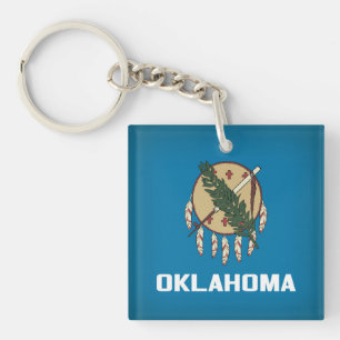 Cool State Of Oklahoma Flag Key Ring