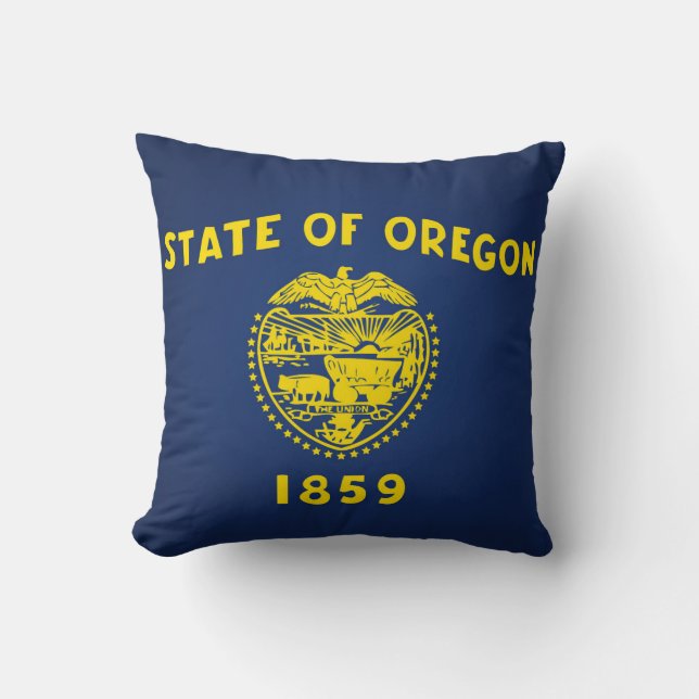 Cool State Of Oregon Flag Cushion (Front)