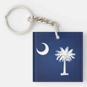 Cool State Of South Carolina Flag Key Ring