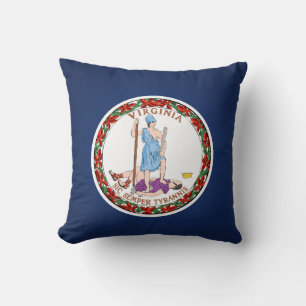 Cool State Of Virginia Flag Cushion