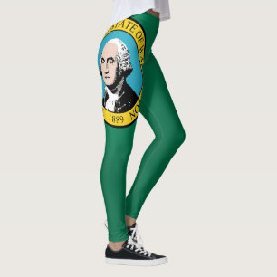 Cool State Of Washington Flag Fashion Leggings
