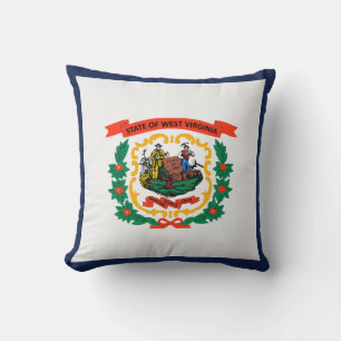 Cool State Of West Virginia Flag Cushion