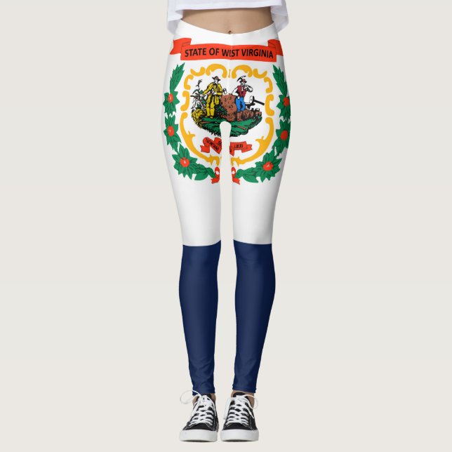 Cool State Of West Virginia Flag Fashion Leggings (Front)