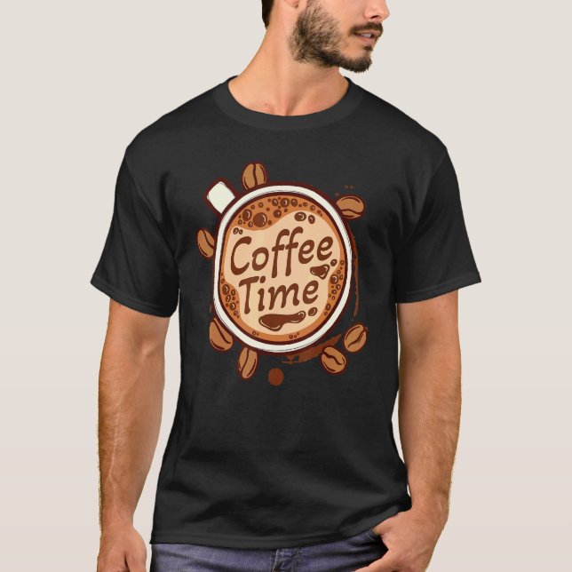 Cool Statement Caffeine Coffee Drinker   Beans T-Shirt (Front)