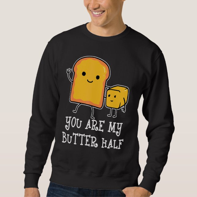 Cool Statement Couple Valentine's Day Partnership  Sweatshirt (Front)