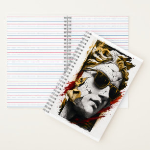 Cool Statue with Sunglasses – Ancient Wisdom Moder Notebook
