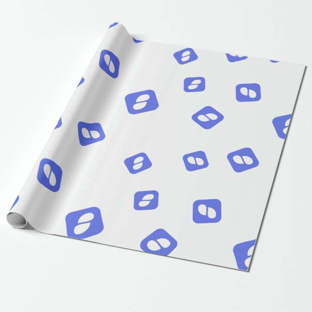Cool Status Cryptocurrency Coin Sign Pattern Wrapping Paper (Unrolled)