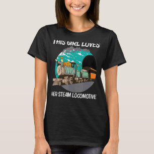 Cool Steam Locomotive For Girls Kids Railroad Trai T-Shirt