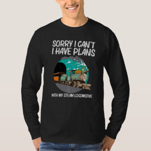 Cool Steam Locomotive For Men Women Railroad Train T-Shirt