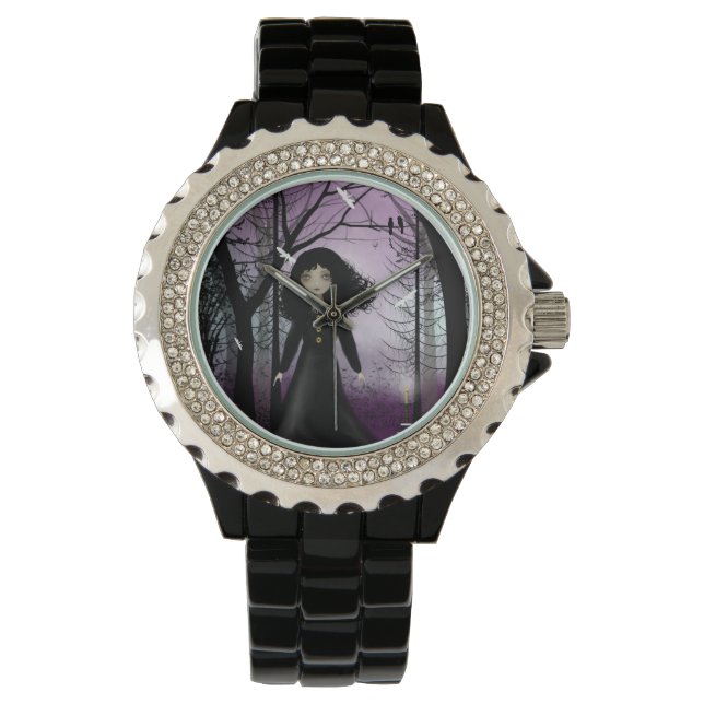 Cool Steampunk Goth Girl Ladies Watch (Front)