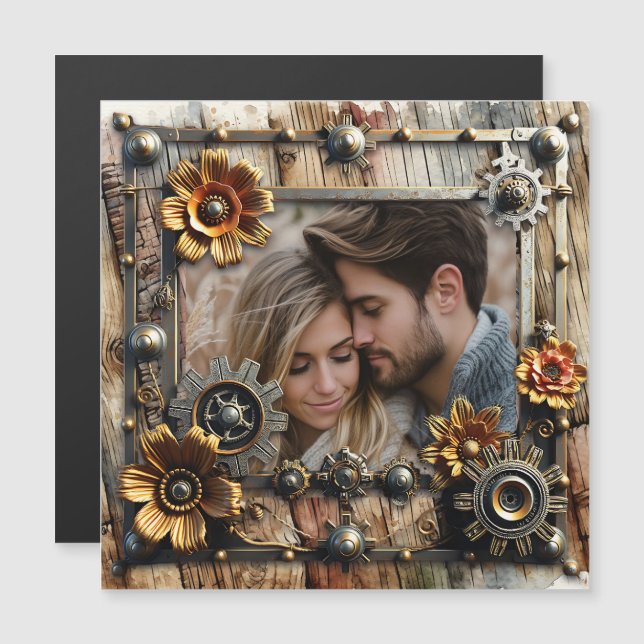 Cool Steampunk Personalised Photo (Front/Back)