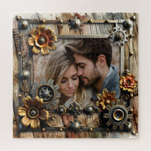 Cool Steampunk Personalised Photo Jigsaw Puzzle