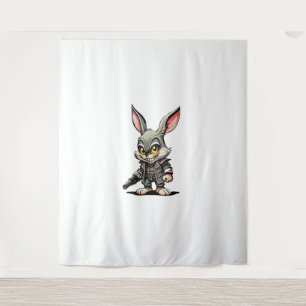 Cool Steampunk Rabbit, Gothic Rabbit Tapestry