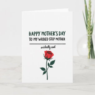 Cool Step Mothers Day Type Card