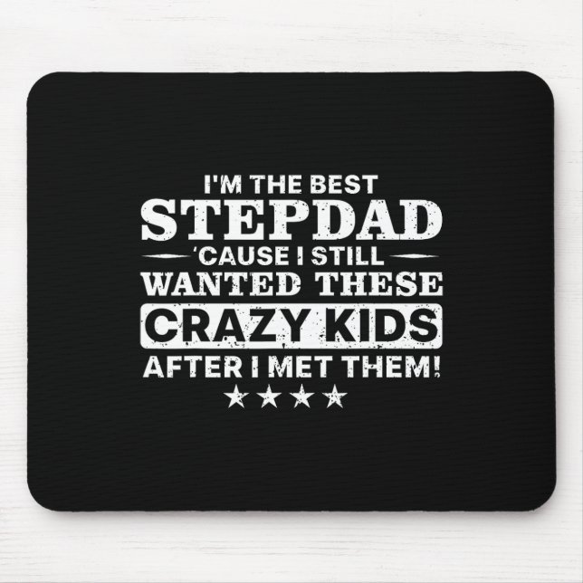 Cool Stepdad For Men Father Step Dad Parenthood St Mouse Mat (Front)