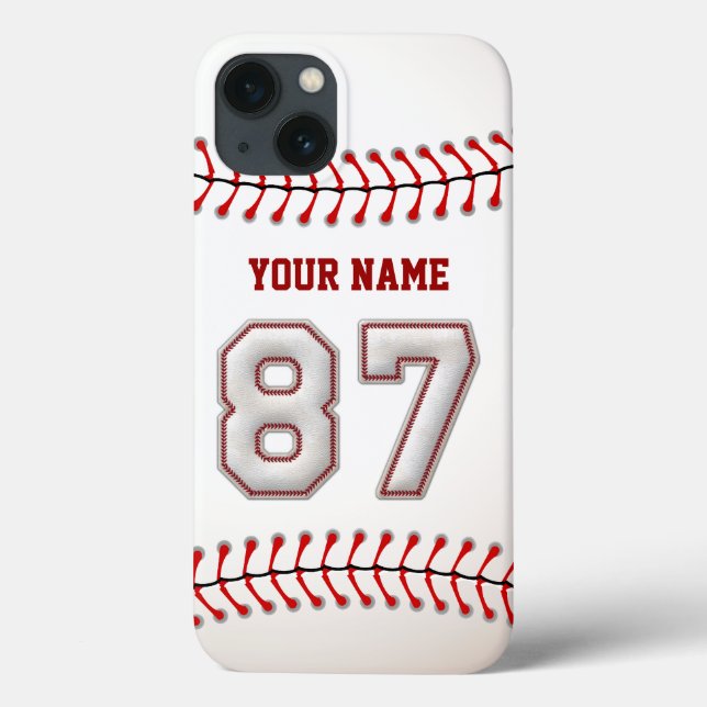 Cool Stitched Baseball Number 87 Case-Mate iPhone Case (Back)