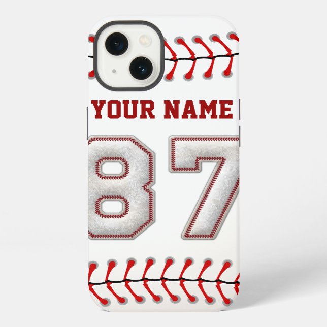 Cool Stitched Baseball Number 87 iPhone Case (Back)