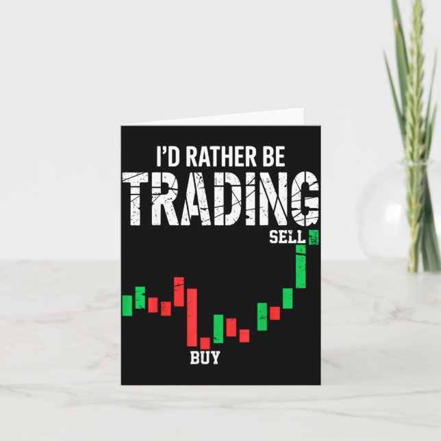 Cool Stock Market Men Women Stock Trader Day Tradi Card (Front)