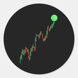 Cool Stock Trading Art For Men Women Day Trader St Classic Round Sticker
