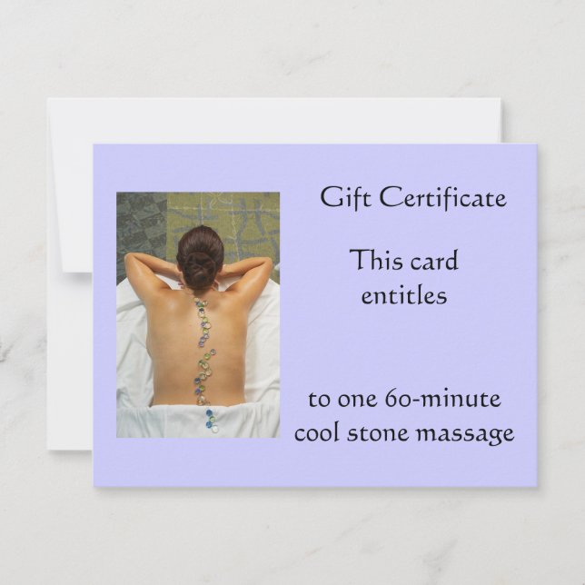 Cool Stone Gift Certificate (Front)