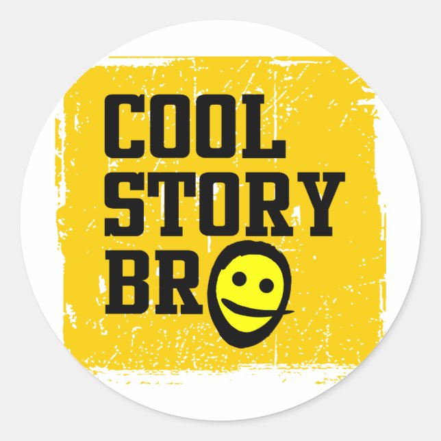 Cool Story Bro Classic Round Sticker (Front)
