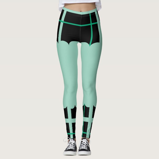 Cool Striped Pattern Leggings (Front)