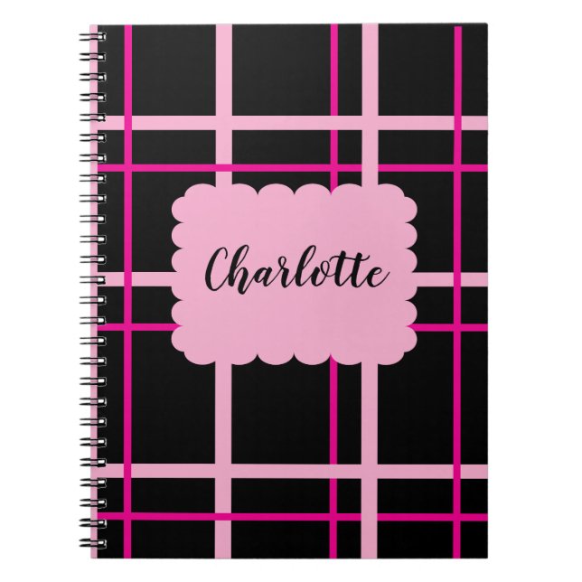 Cool Striped Pattern Notebook (Front)