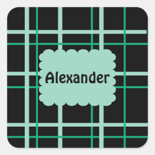 Cool Striped Pattern Square Sticker