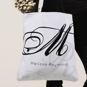 cool style all-over-print monogram white tote bag
