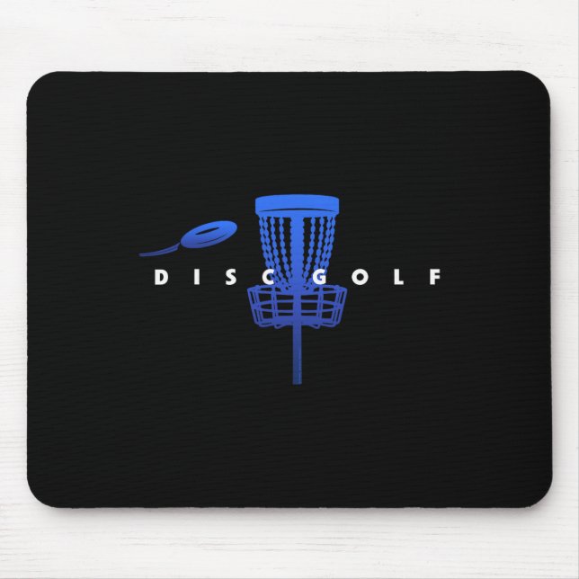 Cool Stylised Disc Golf With Sket And Disc - Disc  Mouse Mat (Front)