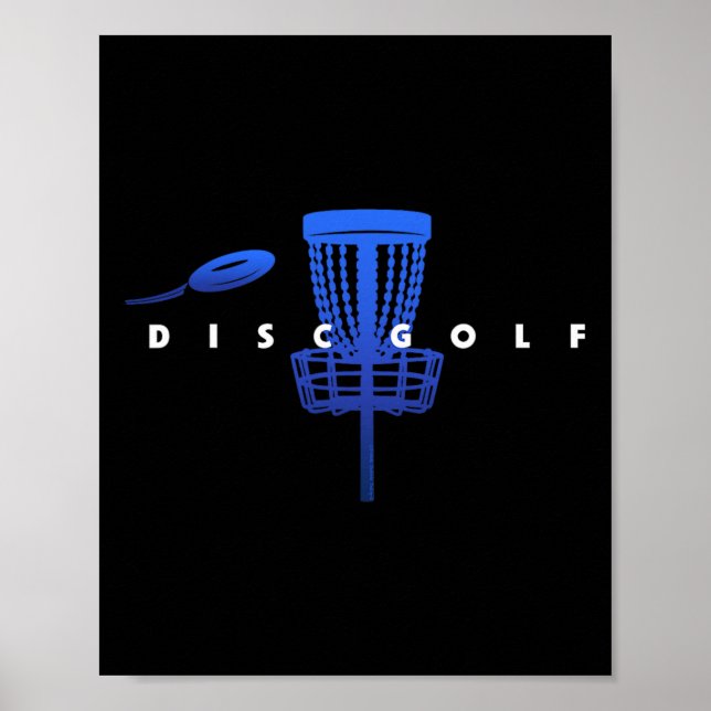 Cool Stylised Disc Golf With Sket And Disc - Disc  Poster (Front)