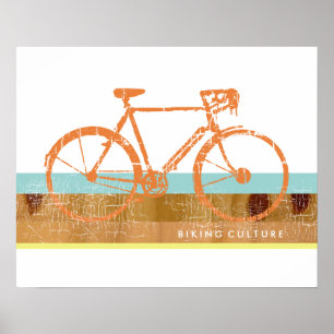 cool & stylish, cycling inspired, bicycle poster