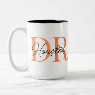 Cool Stylish DR Gift Personalised Doctor Coffee Two-Tone Coffee Mug