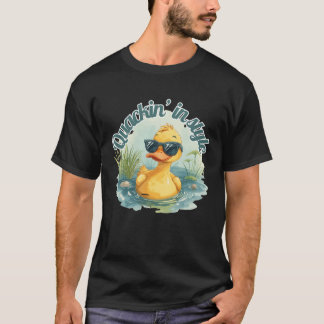 Cool Stylish Duck with Sunglasses – Funny Cartoon  T-Shirt