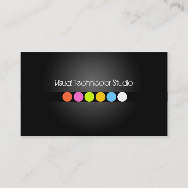 Cool / Stylish fluorescent dots Business Card (Front)
