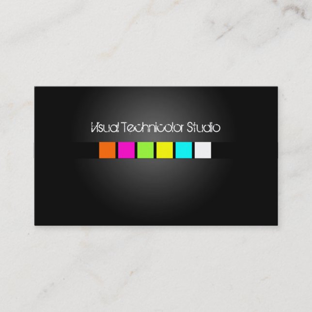 Cool / Stylish fluorescent squares Business Card (Front)