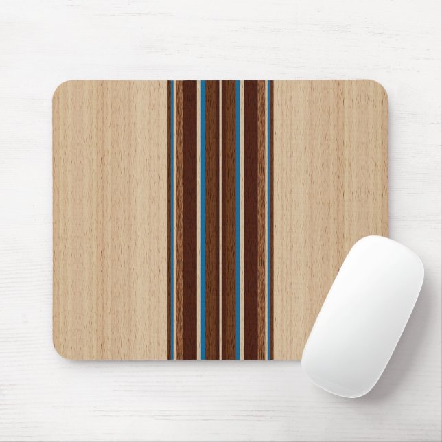 Cool Stylish Modern Hip Trendy Wood Grain Pattern Mouse Mat (With Mouse)