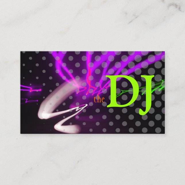 Cool / Stylish neon lights/fluorescent colours Business Card (Front)