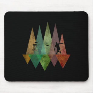 Cool Stylized Geometric Disc Golf  Mouse Mat
