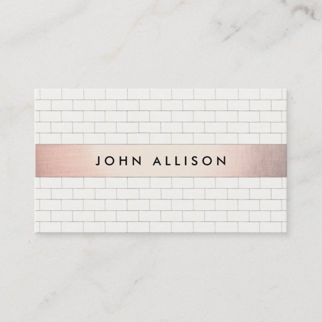 Cool Subway Tile Personal Chef and Catering 2 Business Card (Front)