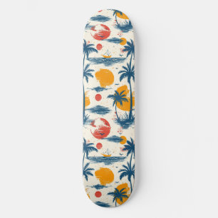Cool Summer Beach Palm Designed Skateboard