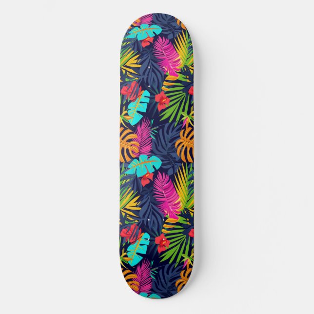 Cool Summer Beach Palm Designed Skateboard (Front)