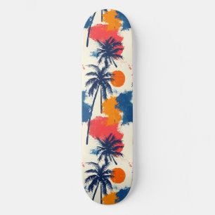 Cool Summer Beach Palm Designed Skateboard